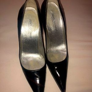 Dolce Gabbana Chocolate Brown Skin 3.5 inch heels